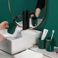 Portable Travel Toothbrush Holder and Mouthwash Cup Set