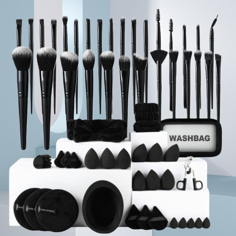 20/30 Pcs Makeup Brush Set Eyeshadow Powder Foundation Brushes Portable Travel Kit with Puffs