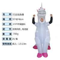 Inflatable Unicorn Dragon Horse Costume for Halloween Stage Performance Party
