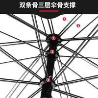 Large Outdoor Double-Ribbed Sunshade Umbrella for Commercial Use and Advertising