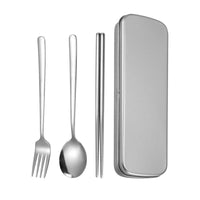 304 Stainless Steel Portable Cutlery Set with Case for Travel and Home Use