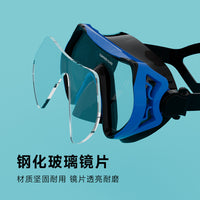 Full Dry Snorkel Set with Wide View Diving Mask and Liquid Silicone Goggles