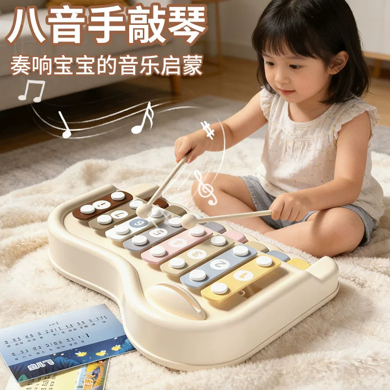 Baby Xylophone Piano Toy with Hammer for Early Education and Musical Development