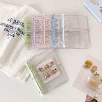 Hisocute Summer Girl Transparent Wearable Nail Storage Album M5 Binder Portable Pocket Card Holder