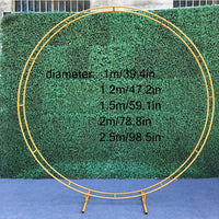 Double Round Metal Wedding Arch for Outdoor Background Decoration