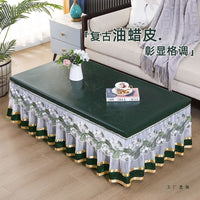 No-Wash Coffee Table Cover Living Room All-Inclusive Rectangular Dustproof Coffee Table Mat Waterproof Oil-Proof TV Cabinet Dining Tablecloth