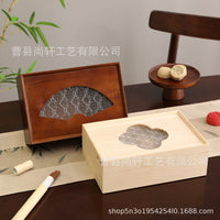 Wooden Acrylic Transparent Handheld Gift Box for Wedding, Birthday, and Business Events - Vintage Style