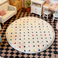1:12 Dollhouse Miniature Plush Carpet Rug Photo Prop