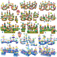 Kids' DIY Garden Building Blocks Set - Educational Flower Arrangement Construction Toy
