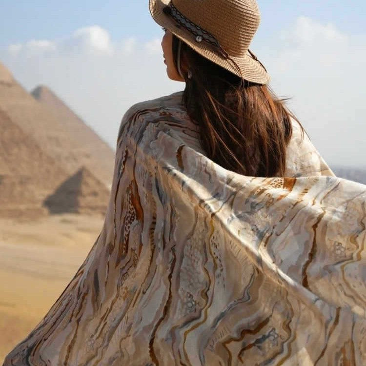 Desert Travel Scarf Shawl for Women - Sun Protection Head Wrap