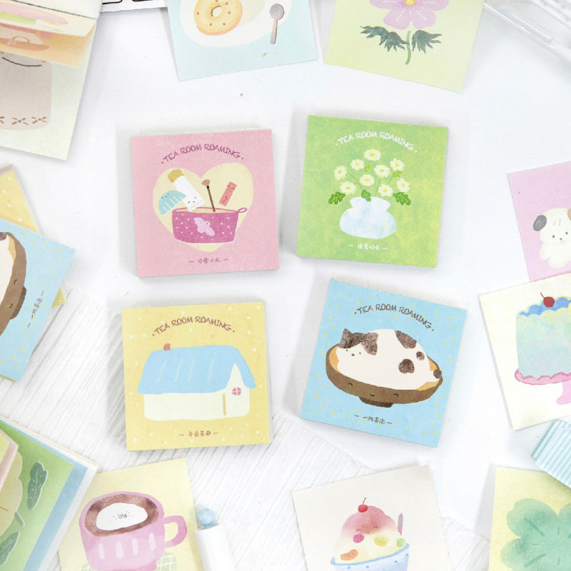 Twilight Non-Adhesive Material Book, Teatime Roaming Series, Creative Pattern Journaling Paper