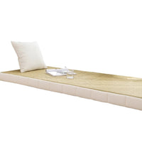 Reversible Bay Window Cushion, Rattan Mat & Teddy Fleece, All-Season Washable & Wear-Resistant