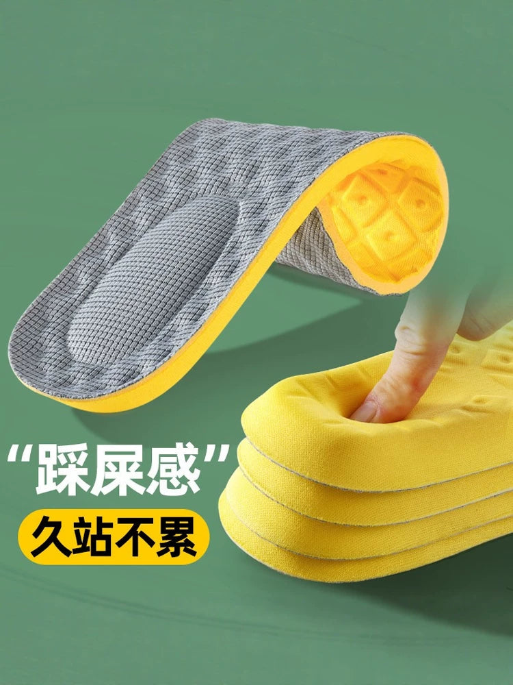 Latex Shock-Absorbing Insoles for Sports and Prolonged Standing, Odor-Resistant