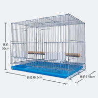 Galvanized Breeding Cage for Parakeets and Small Birds with Nest Box Opening