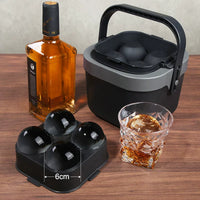Large Clear Sphere Ice Cube Mold for Whiskey and Cocktails, Easy Release Ice Ball Maker for Home Bar