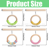 Parrot Bird Toy Stand Rope Ring Swing Double Layer Cage Decoration
