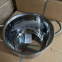 Stainless Steel Stock Pot with Steamer Basket, Thickened Large Capacity Soup Stew Pot for Induction Cooker