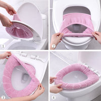 Toilet Seat Cover, Thickened, Universal for All Seasons, Washable Toilet Seat Cushion
