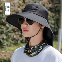 Unisex Summer Outdoor Sun Protection Hat with Neck Flap for Cycling and Farming