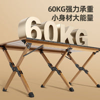 Portable Folding Camping Table with Chairs Set, Outdoor Picnic Roll-Up Table for Beach & Travel