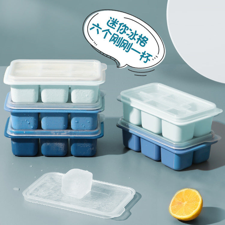 Silicone Ice Cube Tray with Lid for Home Use, Mini Ice Ball Maker for Freezer, Baby Food Storage