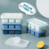 Silicone Ice Cube Tray with Lid for Home Use, Mini Ice Ball Maker for Freezer, Baby Food Storage