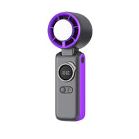 Handheld Semiconductor Cooling Fan with Ice Compress Function, Portable USB Rechargeable Mini Fan for Summer