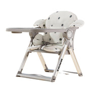 Foldable Portable Baby High Chair with Wheels, Multi-functional Infant Dining Seat for Home and Travel