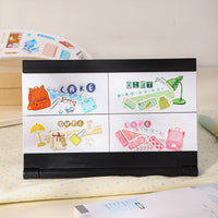 Stationery Themed Die-Cut Washi Tape for Scrapbooking and Decoration