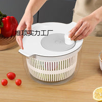 Manual Salad Spinner and Vegetable Dryer for Kitchen Use