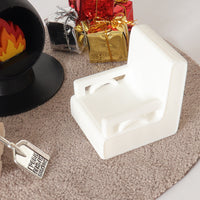 Miniature Dollhouse Fireplace & Furniture Set for Christmas Living Room Decor