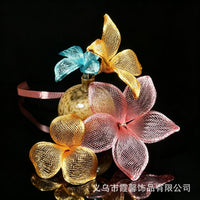 Angel's Net DIY Colored Woven Mesh Flower Brooch Hair Accessory Material