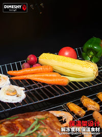Outdoor Charcoal BBQ Grill for Patio and Backyard, American-Style Smoker for 5 People