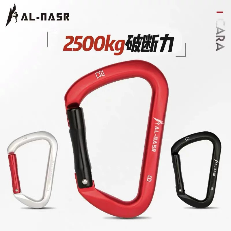 D-Ring Quickdraw Carabiner for Outdoor Climbing and Rappelling