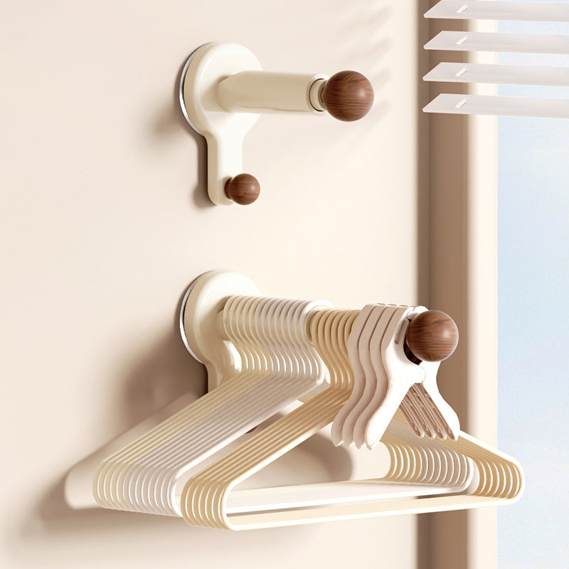 Retractable Wall-Mounted Hanger Organizer for Balcony and Laundry Room, No-Drill Installation