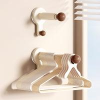 Retractable Wall-Mounted Hanger Organizer for Balcony and Laundry Room, No-Drill Installation