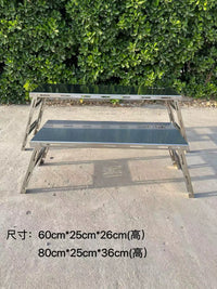 Portable Stainless Steel Folding Table for Outdoor Picnic Camping and Home Balcony