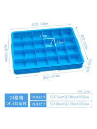 35-Compartment Stackable Plastic Storage Box for Wine Glasses and Parts