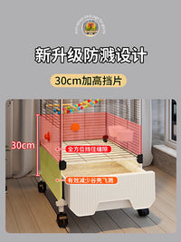 Splash-Proof Parrot Cage with Accessories for Small to Medium Birds