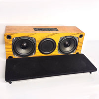 S3 Retro Wooden Bluetooth Speaker with FM Radio, Portable Wireless Home Desktop Audio