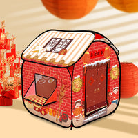 Kids Play Tent Indoor Outdoor Playhouse for Boys Girls Foldable Camping Tent with Mat or Cart