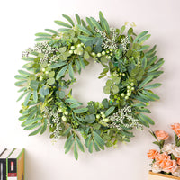 Artificial Berry Eucalyptus Garland Wreath for Holiday Decor