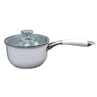 316 Stainless Steel Ceramic White Stockpot with Steamer Insert, Non-stick, Large Capacity