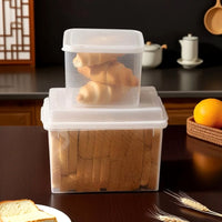 Toast Bread Storage Container with Lid - Transparent Food-Grade Cereal Fruit Refrigerator Fresh-Keeping Box