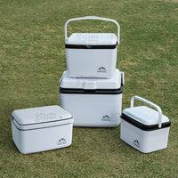 Portable Insulated Cooler Box for Commercial Use, Camping, Car Travel, Food Grade Outdoor Ice Bucket with Handle