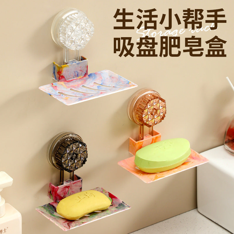 Wall-Mounted Soap Dish with Drainage, Punch-Free, Portable, Multi-functional