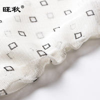 Mesh Silk Scarf 100% Mulberry Silk Printed Sun Protection Neck Wrap Thin Pleated