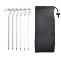 Outdoor Aluminum Alloy Tent Stakes Kit with Wind Ropes and Buckles for Camping and Canopy