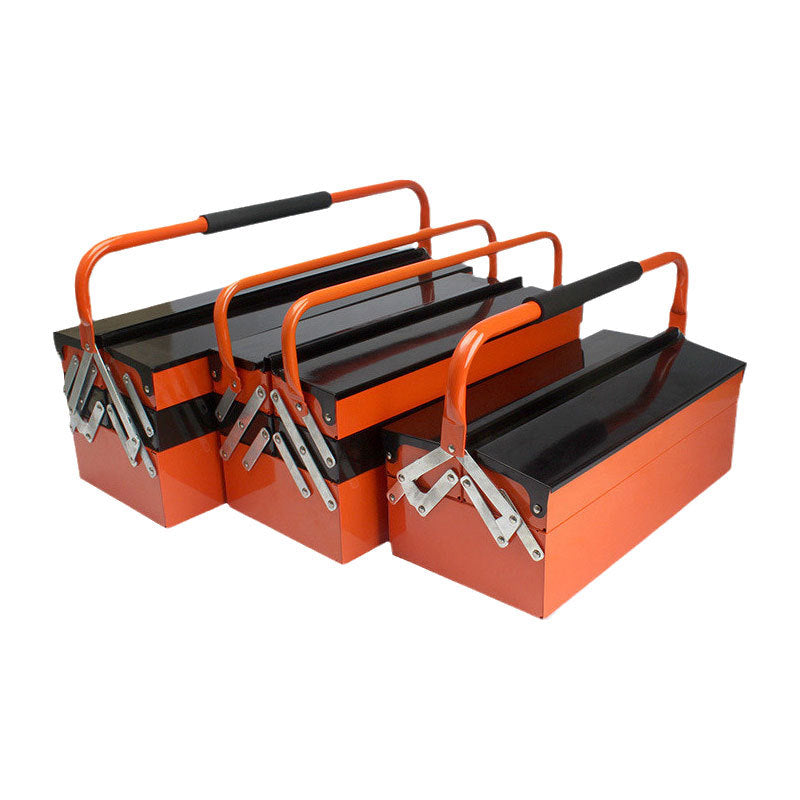 North Bridge Tools Two/Three-Layer Thickened Portable Metal Toolbox for Home Repair and Storage