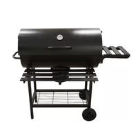 Outdoor Charcoal BBQ Grill for Villa Courtyard, Large Capacity for 5-10 People, with Lid and Anti-scalding Handle, Integrated Roasting